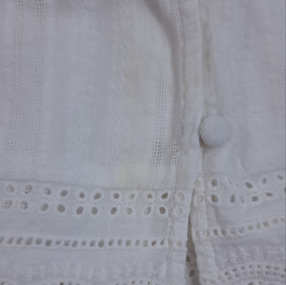Express Embroidered Off White Cotton Top Size XS - Picture 14 of 14